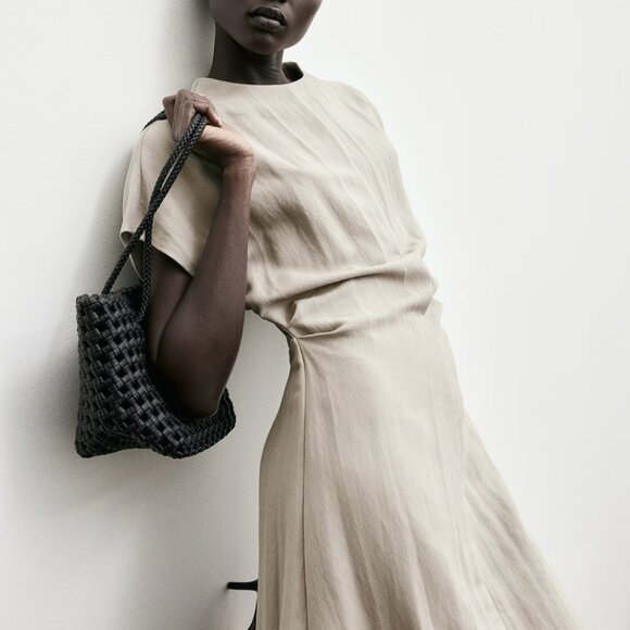 H&M Tapered-waist Dress in Beige - Picture 5 of 6